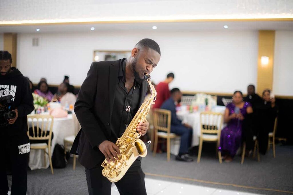 Temitope Oladipupo Playing at an event